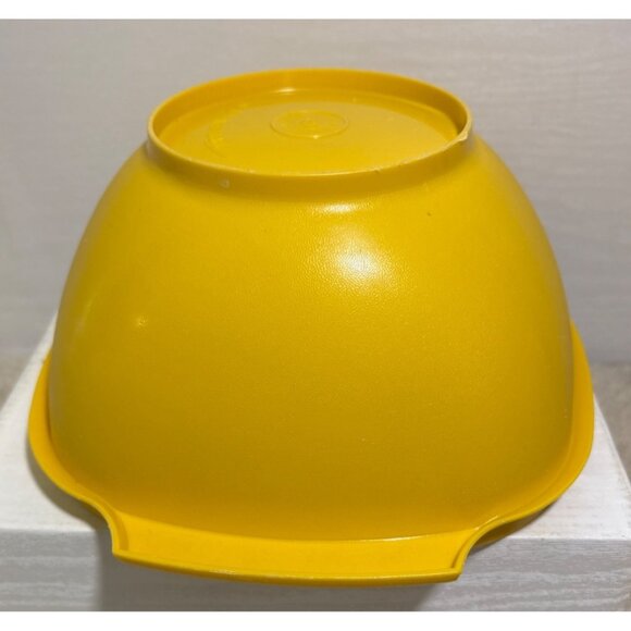 Vtg Tupperware Servalier Square Bowl with Lid Harvest Gold Bowl 836-7 Lid 837-5 - Picture 6 of 10
